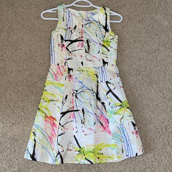 Milly Minis Paint Scribble Splatter Dress Size 14 - Picture 2 of 8